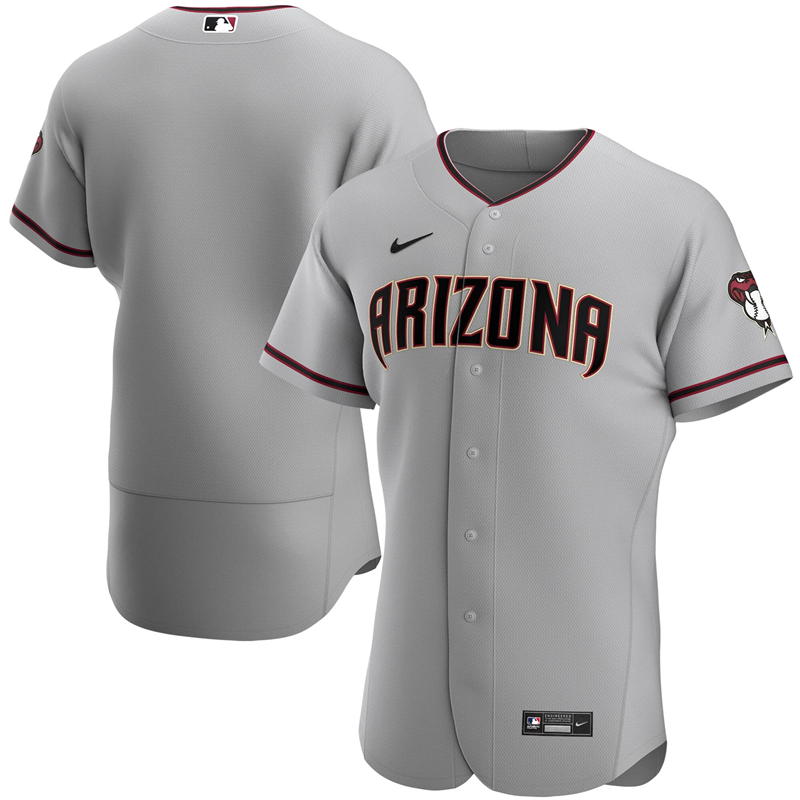 2020 MLB Men Arizona Diamondbacks Nike Gray Road 2020 Authentic Team Jersey 1